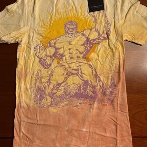 Junk Food Clothing Men's Tee - Orange and Purple Graphic